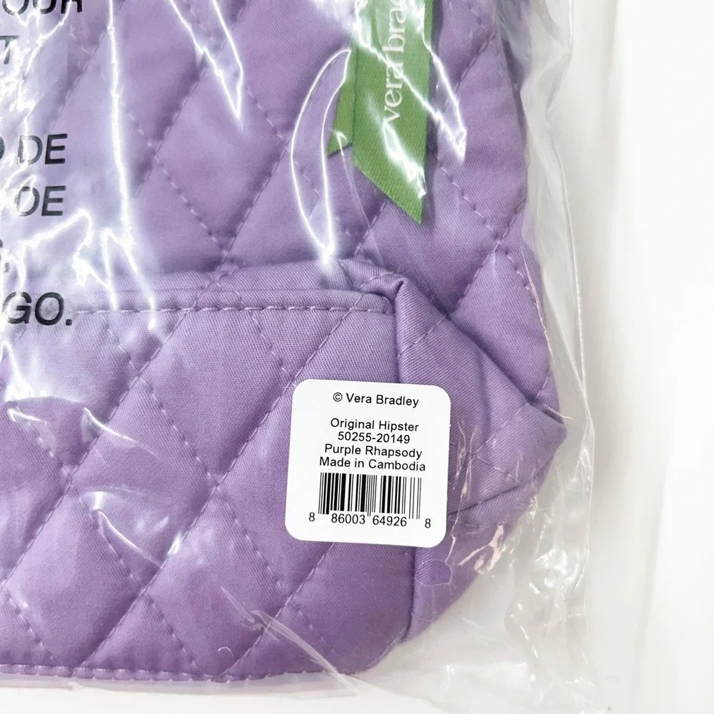 NEW Vera Bradley Original Hipster‎ Crossbody Bag Purple Rhapsody Quilted Purse